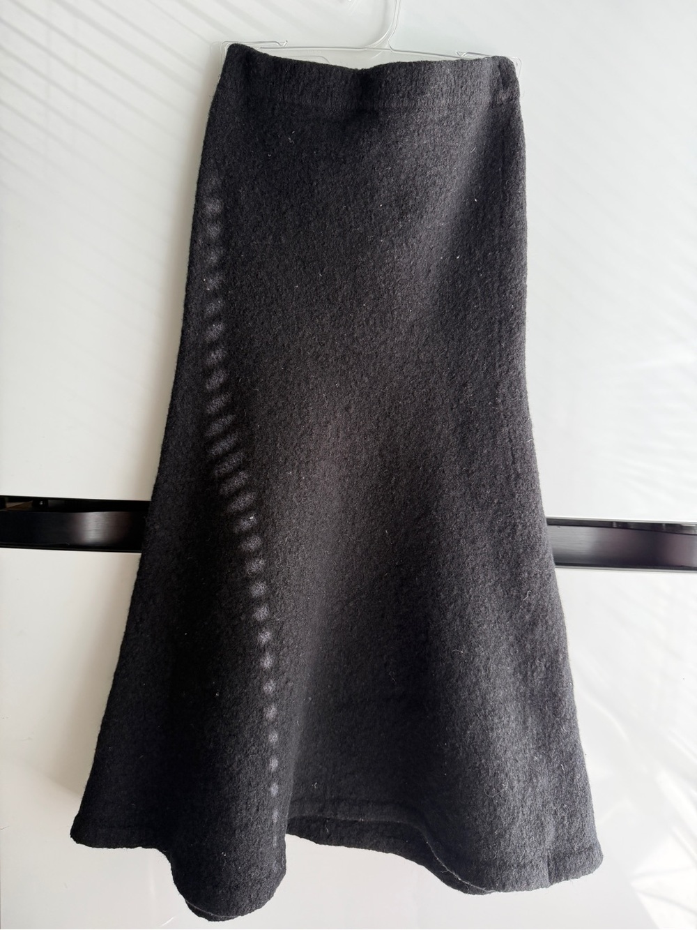 J. Crew Black A-Line Wool Blend Skirt